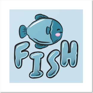 cute fish Posters and Art